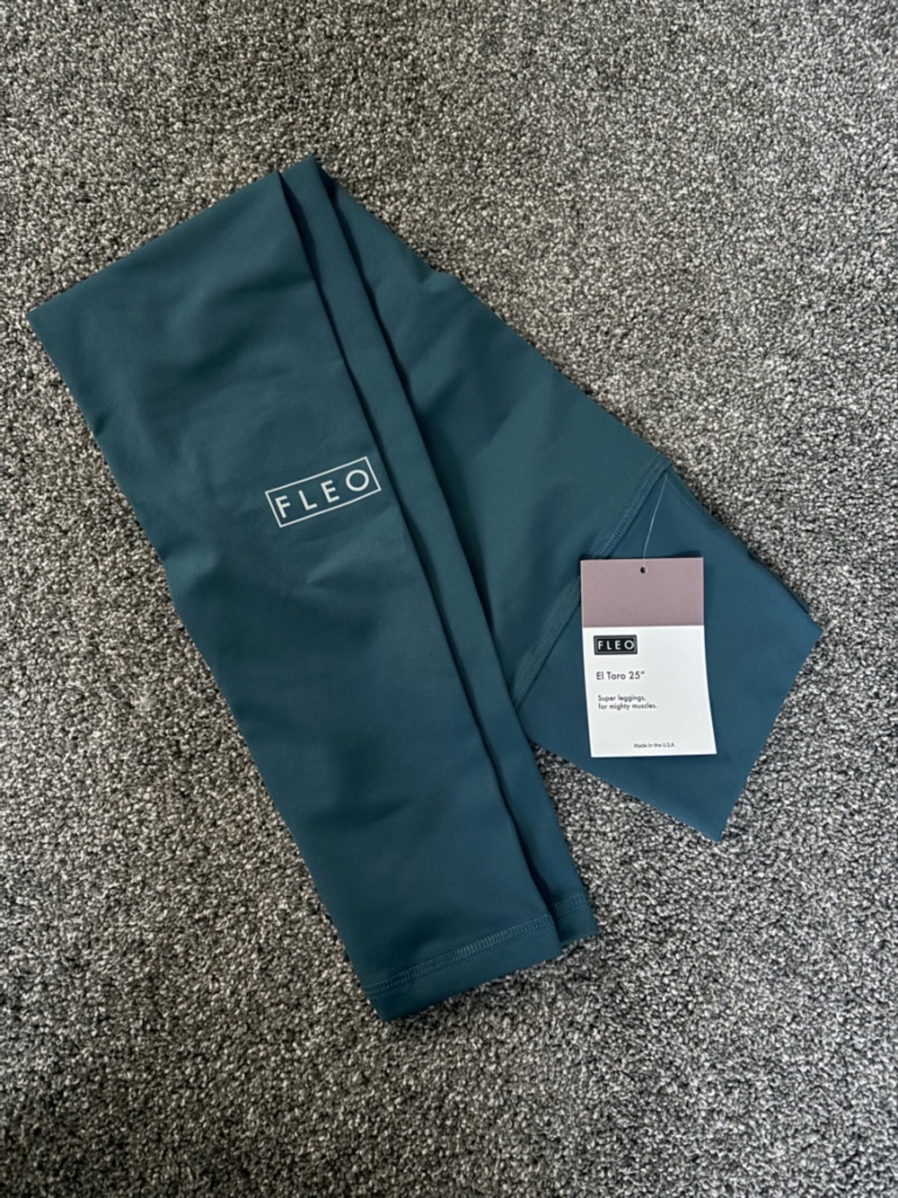 Fleo High-Waist Leggings in Teal Blue